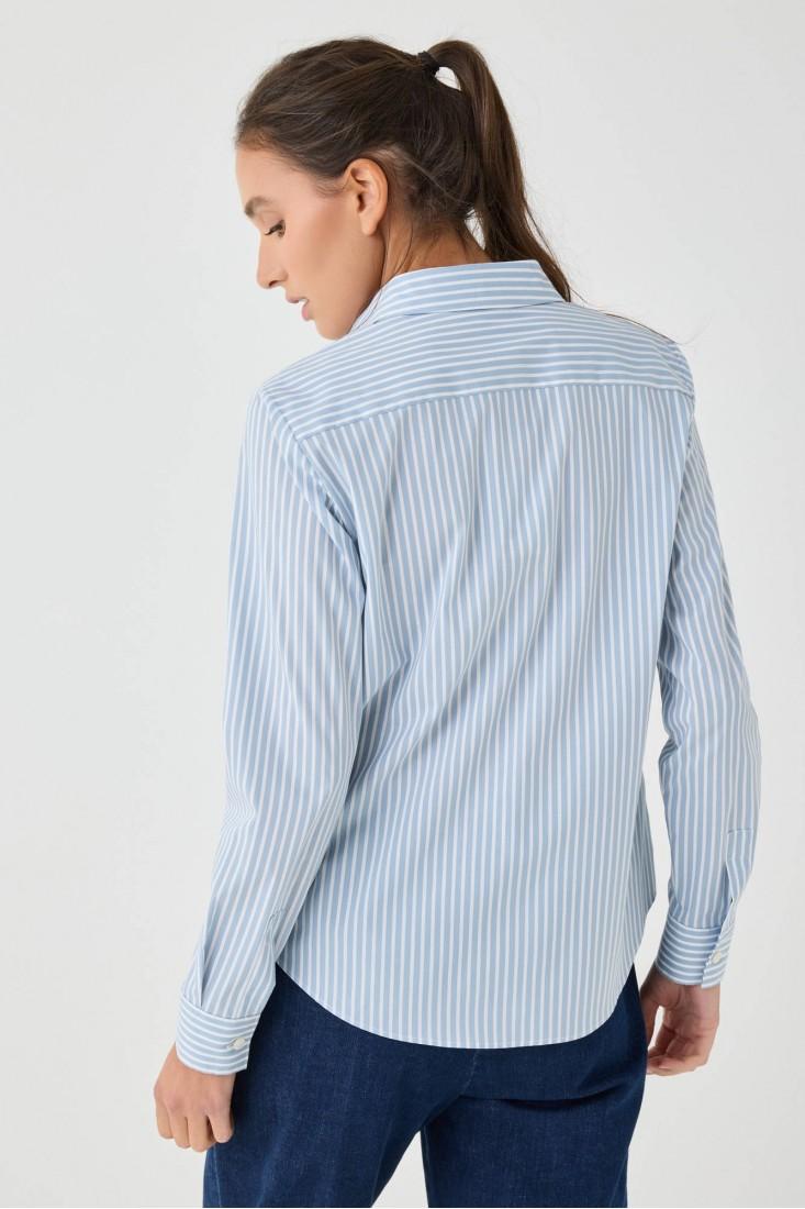 Zanetti 1965 Camicia In Cotone Stretch A Righe