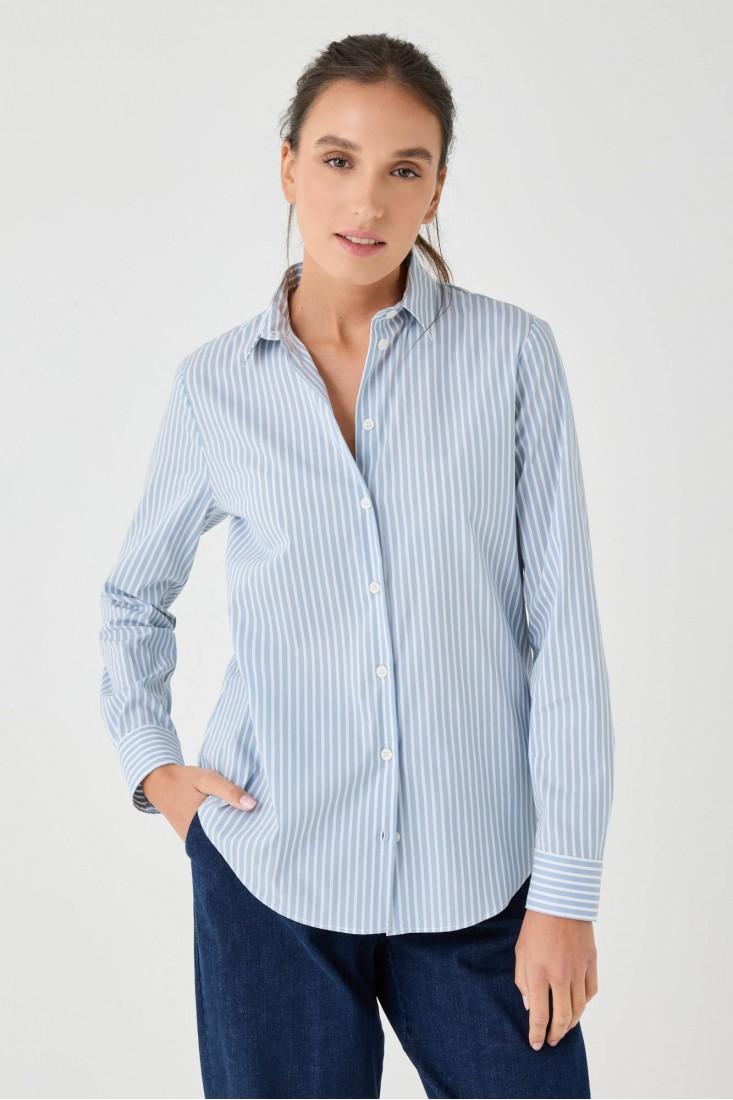 Zanetti 1965 Camicia in cotone stretch a righe
