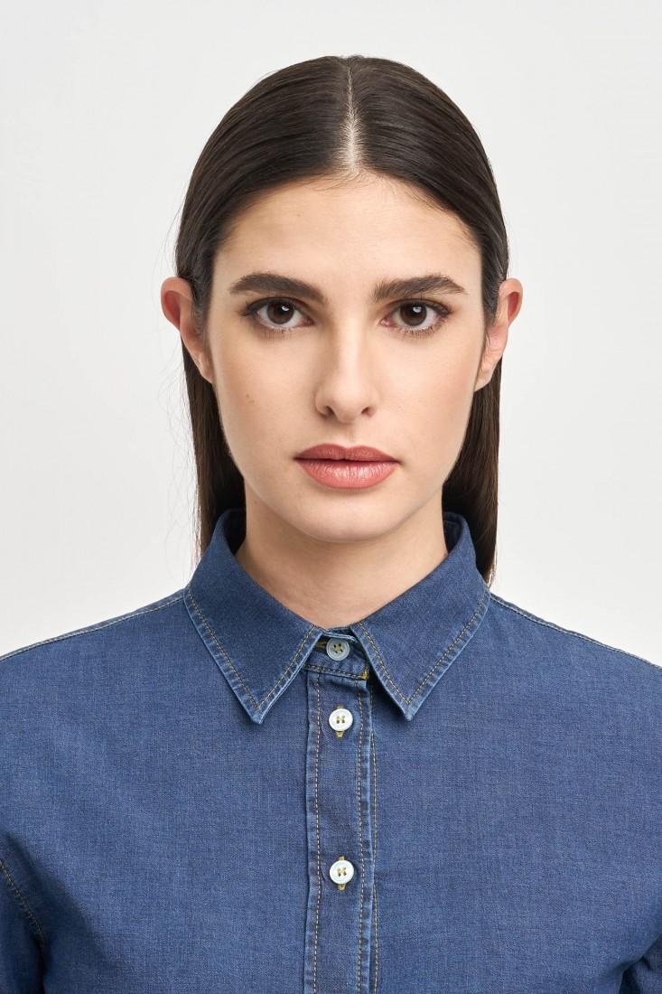Zanetti 1965 Camicia In Denim Stretch STEFY