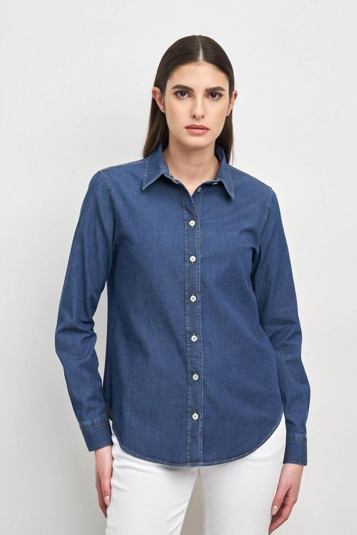 Zanetti 1965 Camicia in denim stretch STEFY