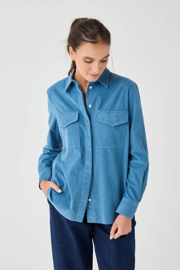 Zanetti 1965 Camicia in velluto microcoste