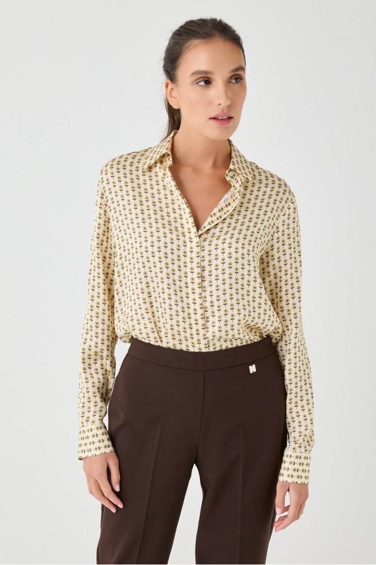 Zanetti 1965 Camicia in viscosa a fiorellini