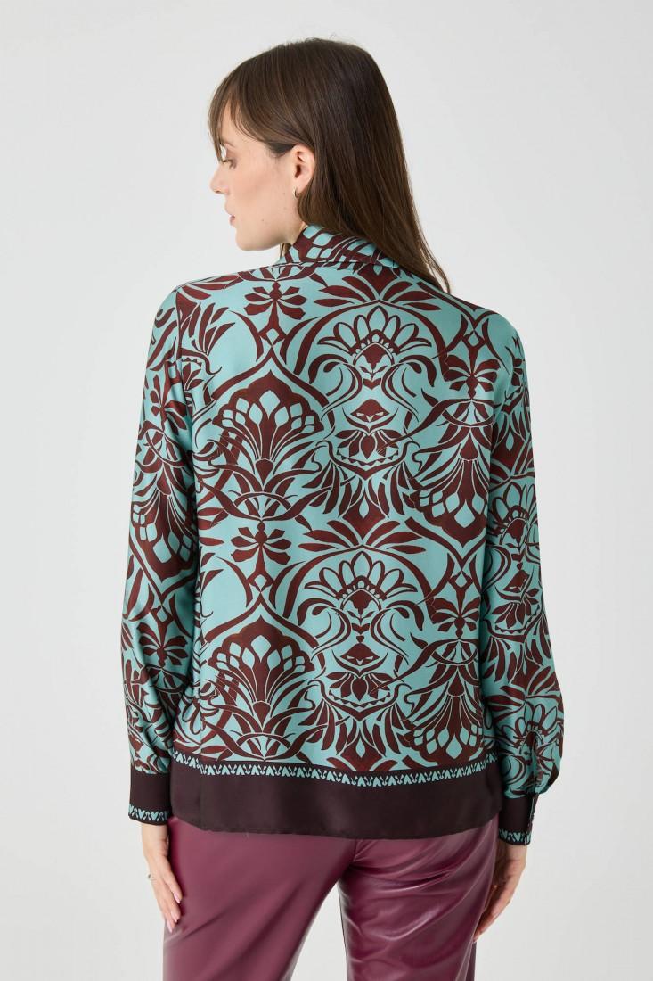 Zanetti 1965 Camicia In Viscosa Con Stampa A Fiori