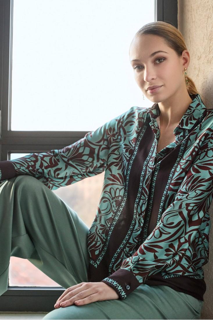 Zanetti 1965 Camicia In Viscosa Con Stampa A Fiori