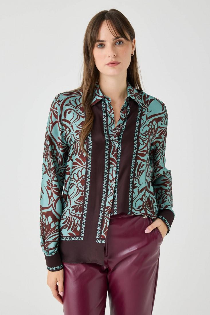 Zanetti 1965 Camicia in viscosa con stampa a fiori