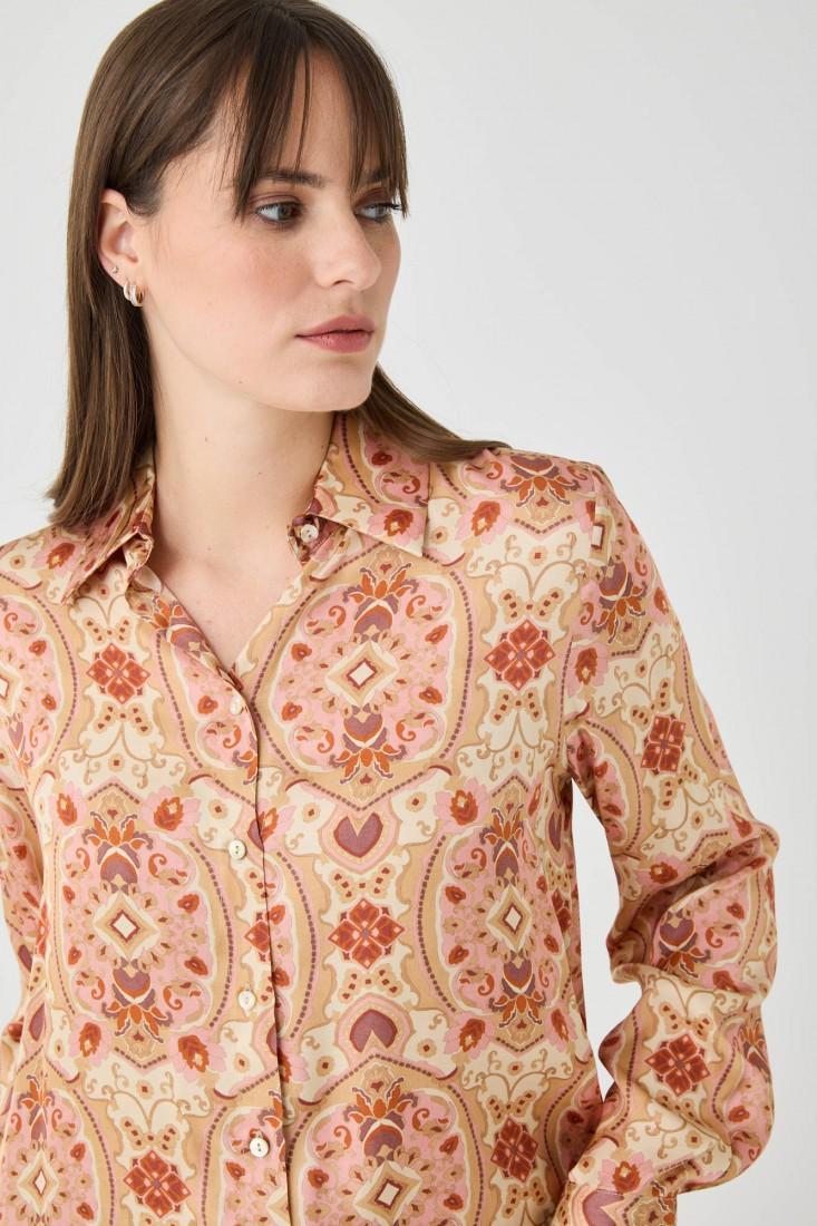 Zanetti 1965 Camicia In Viscosa Con Stampa Paisley