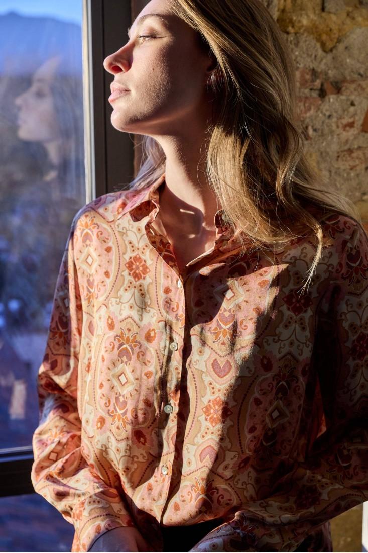 Zanetti 1965 Camicia In Viscosa Con Stampa Paisley