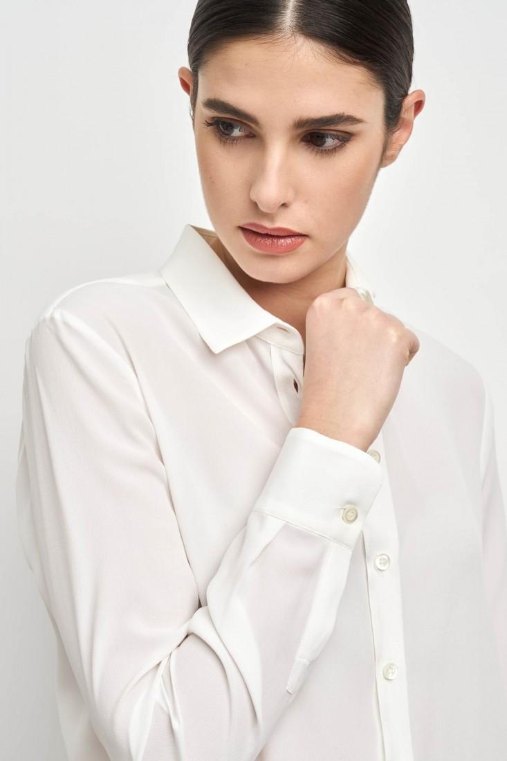 Zanetti 1965 Camicia Morbida In Crepe De Chine