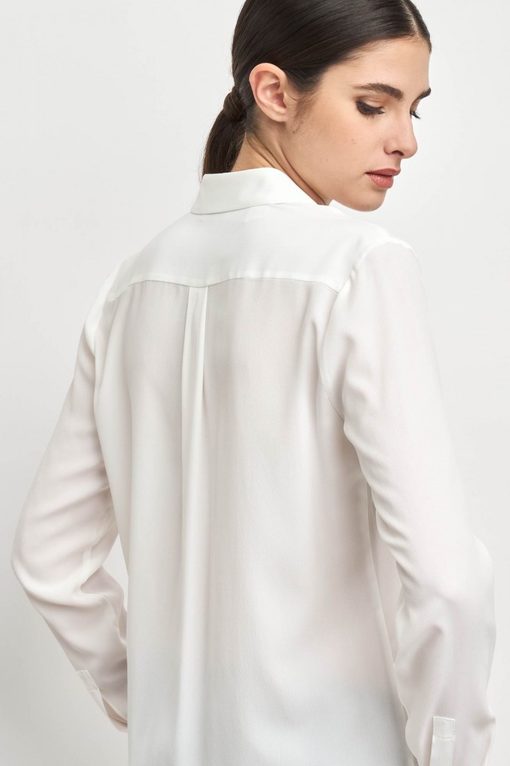 Zanetti 1965 Camicia Morbida In Crepe De Chine