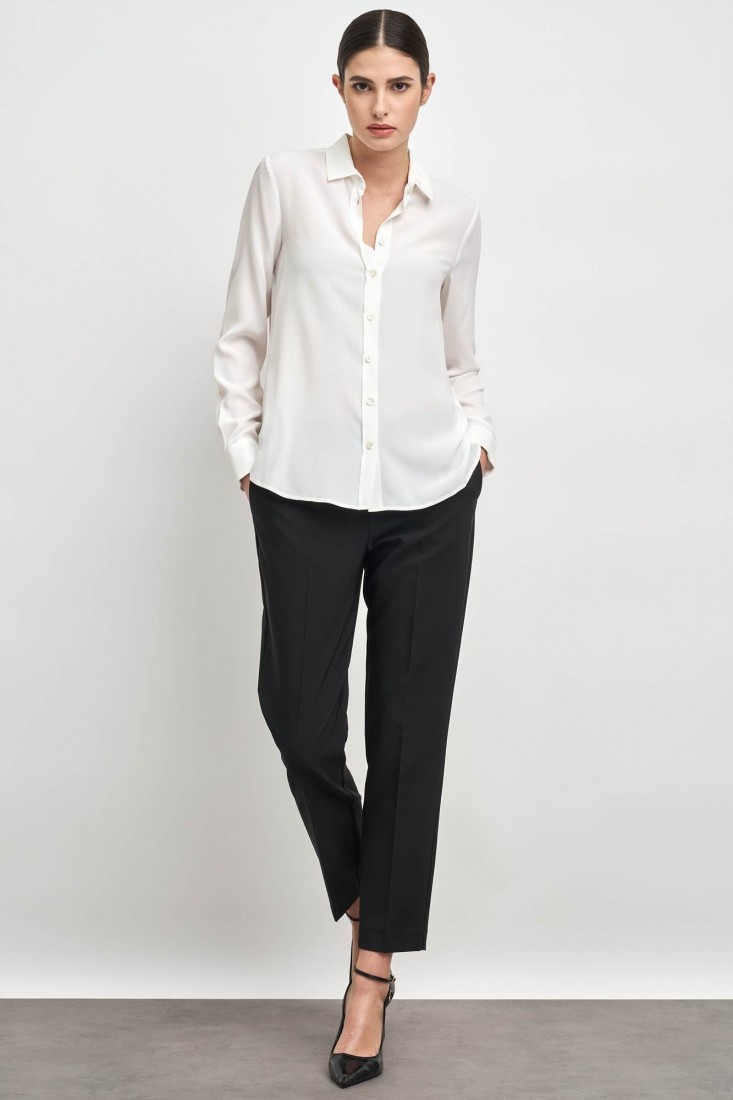 Zanetti 1965 Camicia Morbida In Crepe De Chine