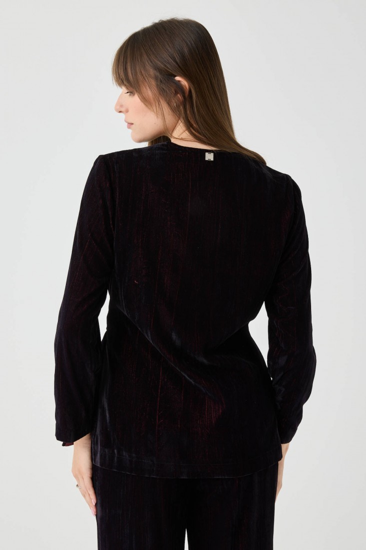 Zanetti 1965 Giacca Morbida Incrociata In Velluto