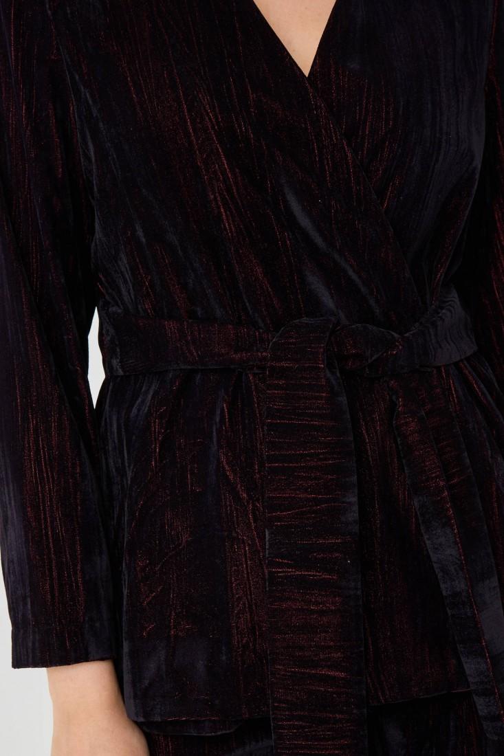 Zanetti 1965 Giacca Morbida Incrociata In Velluto