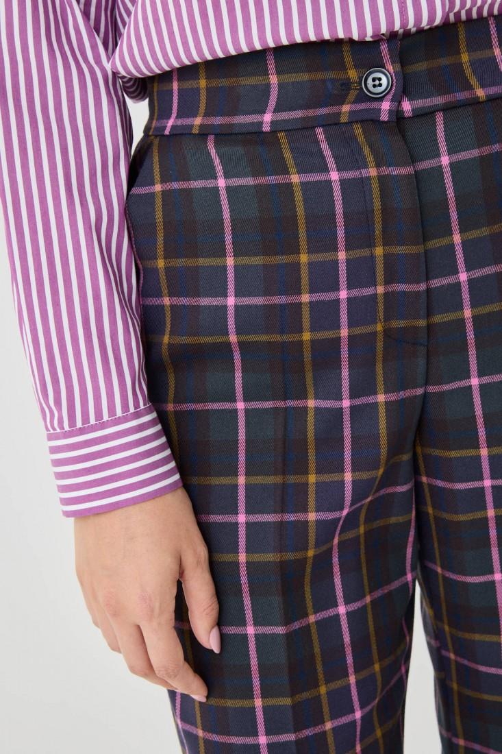 Zanetti 1965 Pantalone A Quadri Gamba Dritta