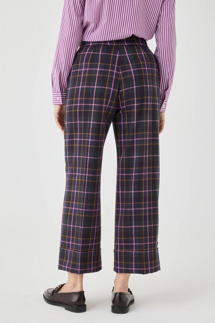 Zanetti 1965 Pantalone A Quadri Gamba Dritta