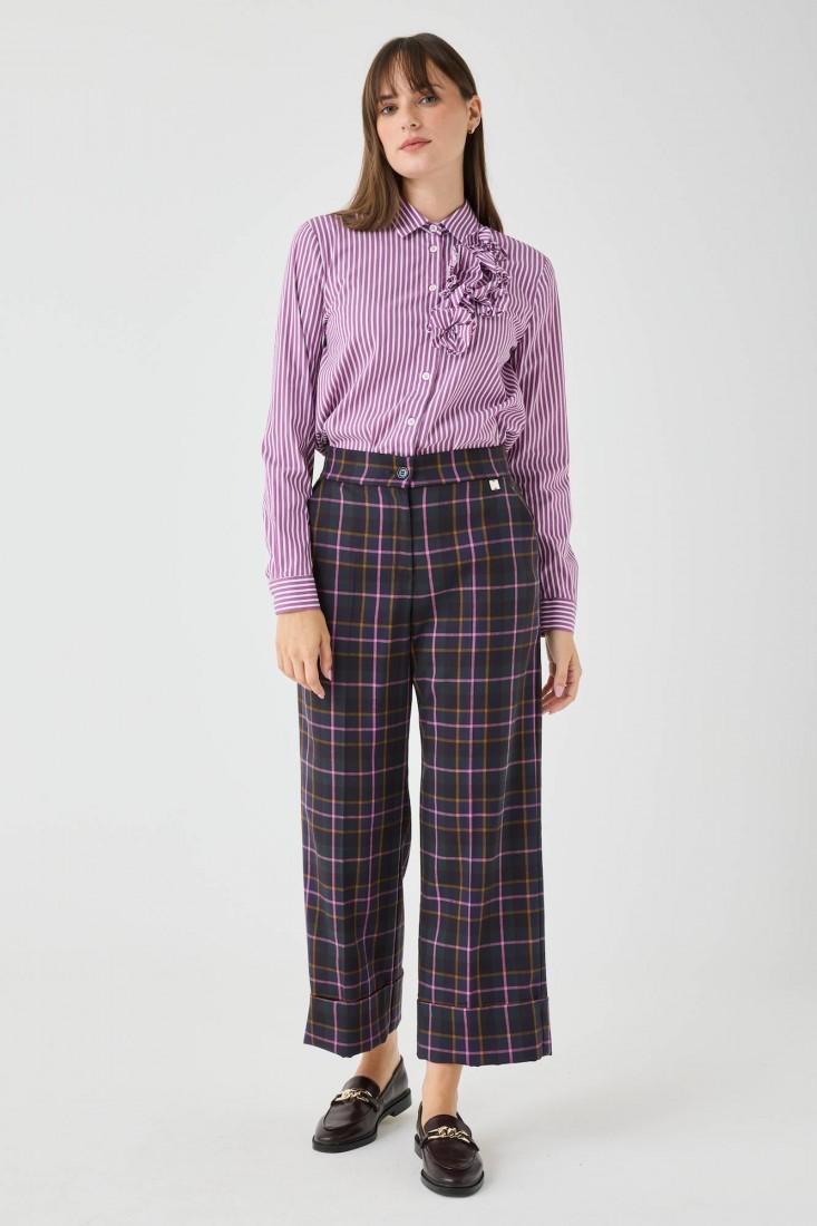 Zanetti 1965 Pantalone A Quadri Gamba Dritta