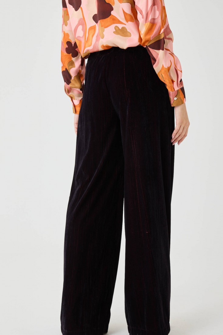 Zanetti 1965 Pantalone Ampio In Velluto Liscio