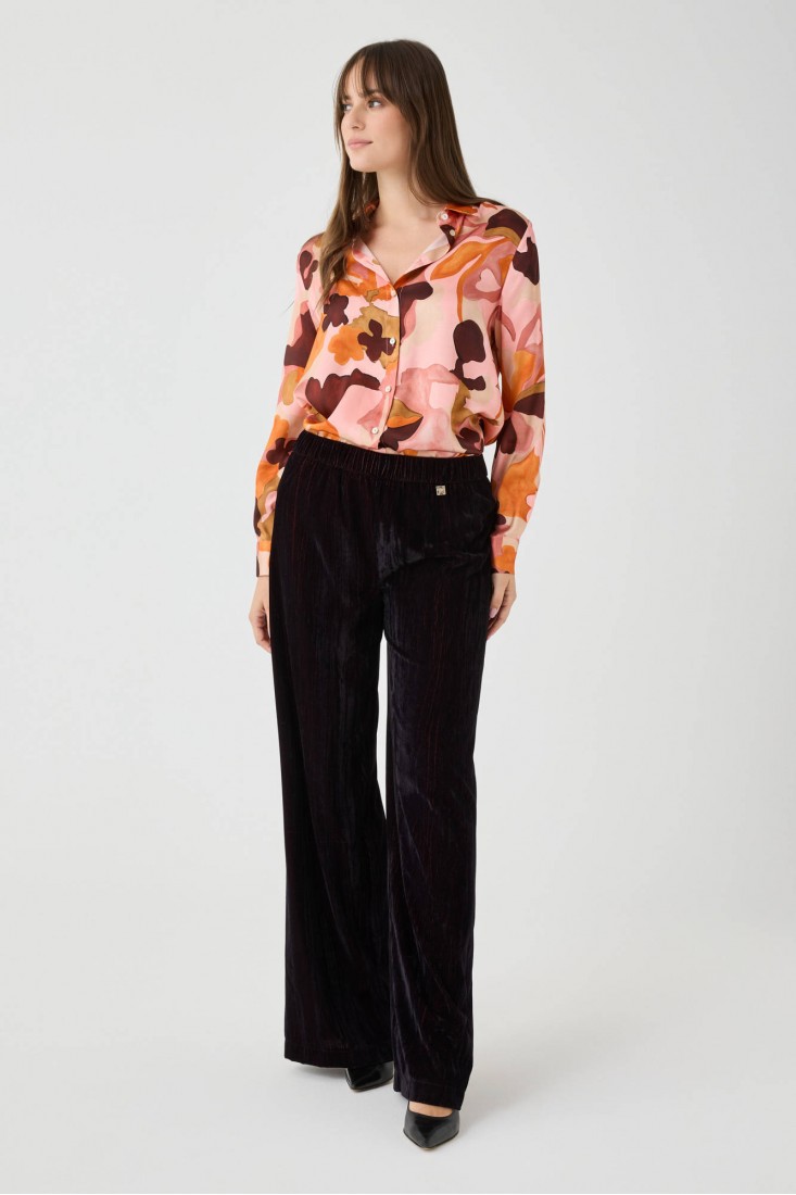 Zanetti 1965 Pantalone Ampio In Velluto Liscio