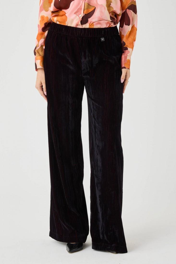 Zanetti 1965 Pantalone ampio in velluto liscio