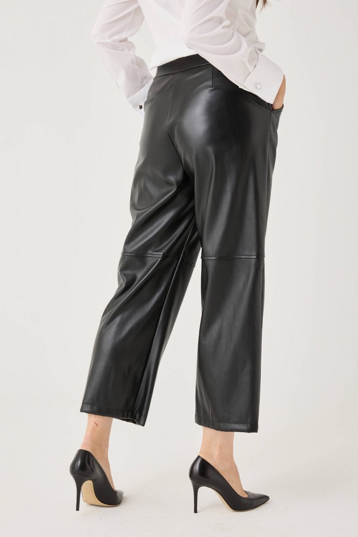 Zanetti 1965 Pantalone Dritto In Ecopelle