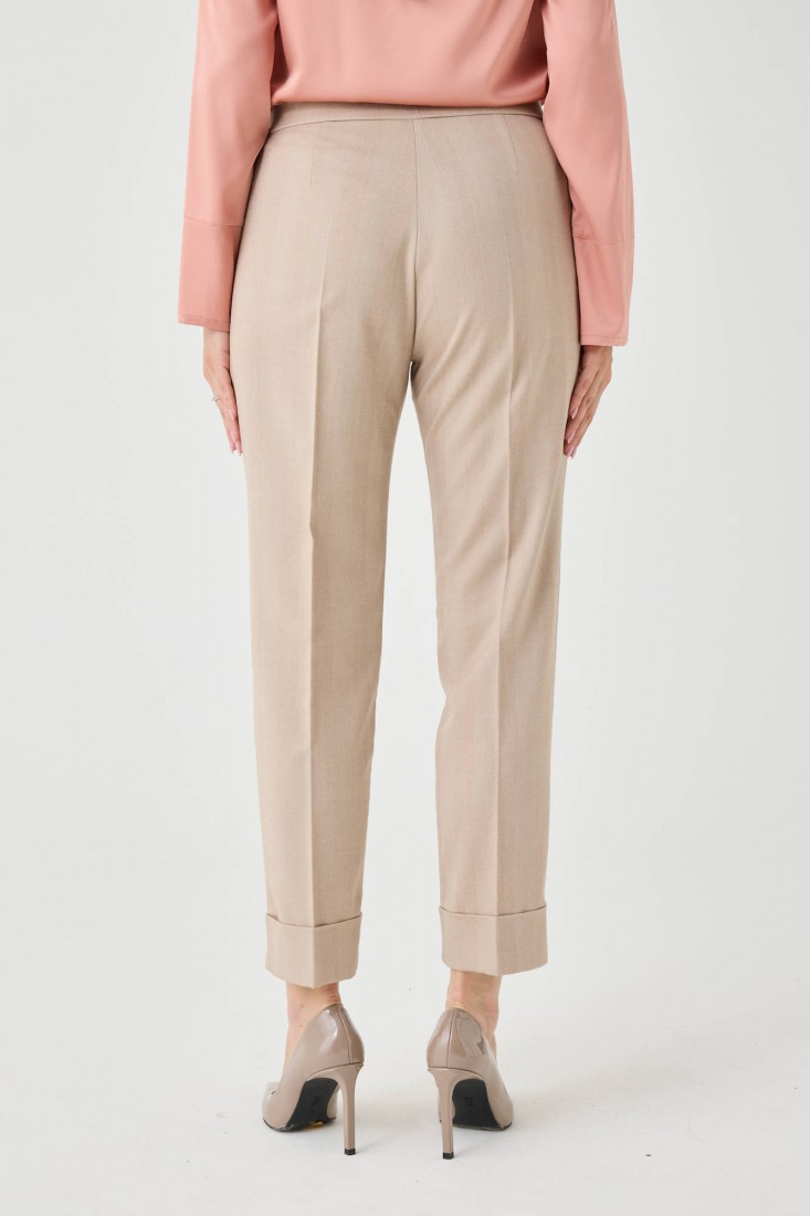 Zanetti 1965 Pantalone In Twill Di Misto Ramiè