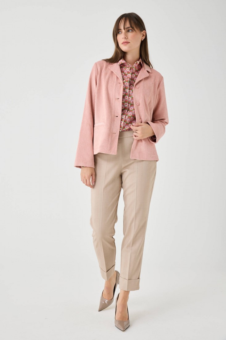 Zanetti 1965 Pantalone In Twill Di Misto Ramiè