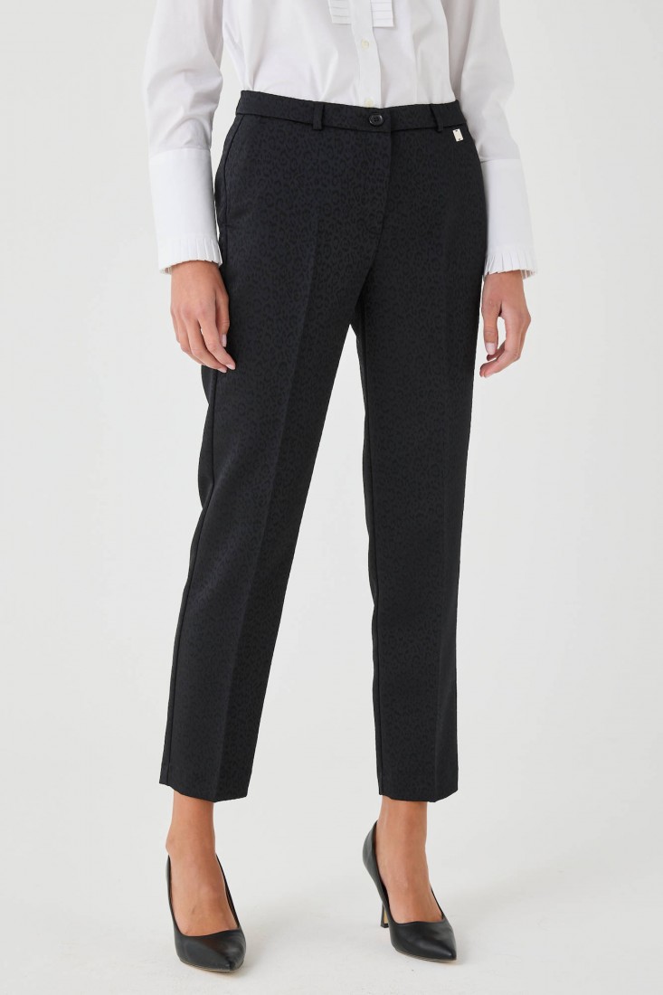 Zanetti 1965 Pantalone stretch animalier