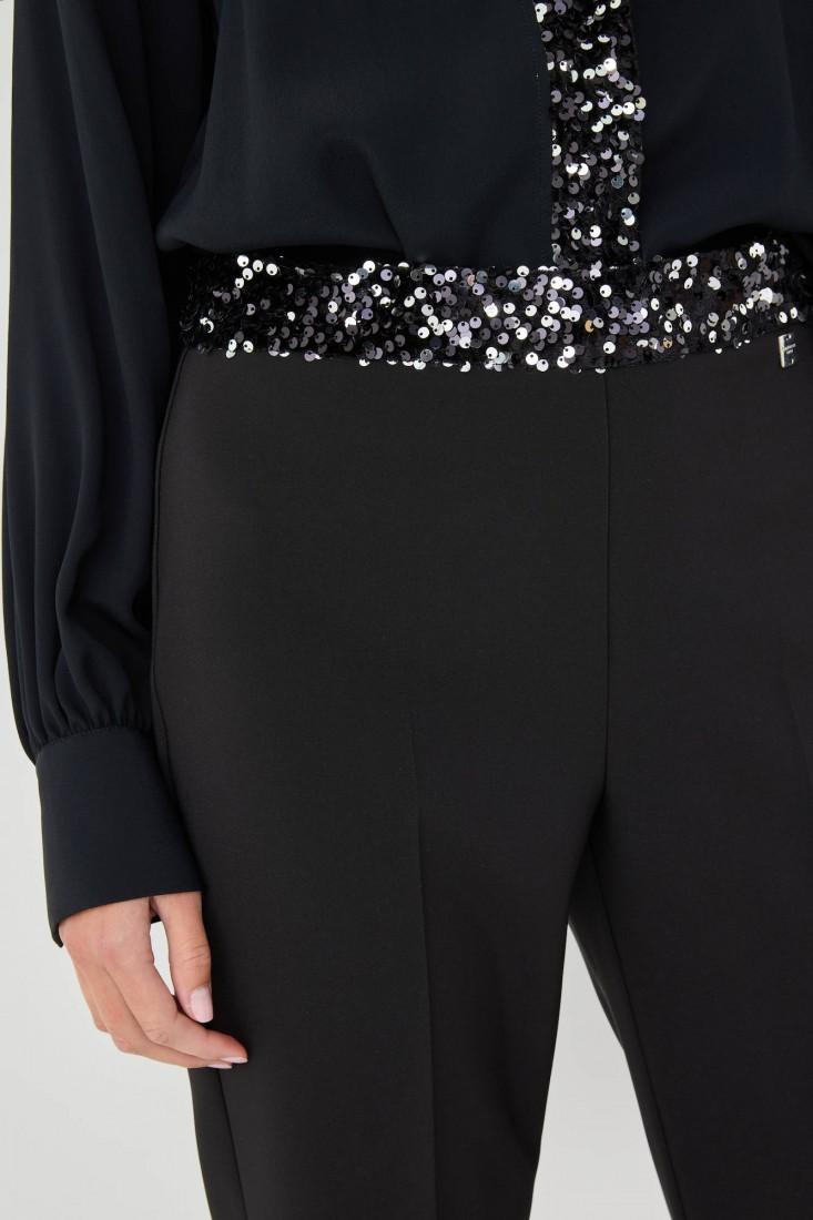 Zanetti 1965 Pantalone Stretch Con Paillettes