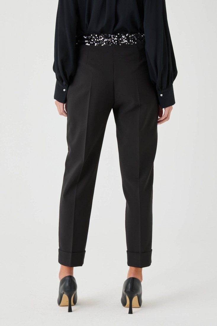 Zanetti 1965 Pantalone Stretch Con Paillettes