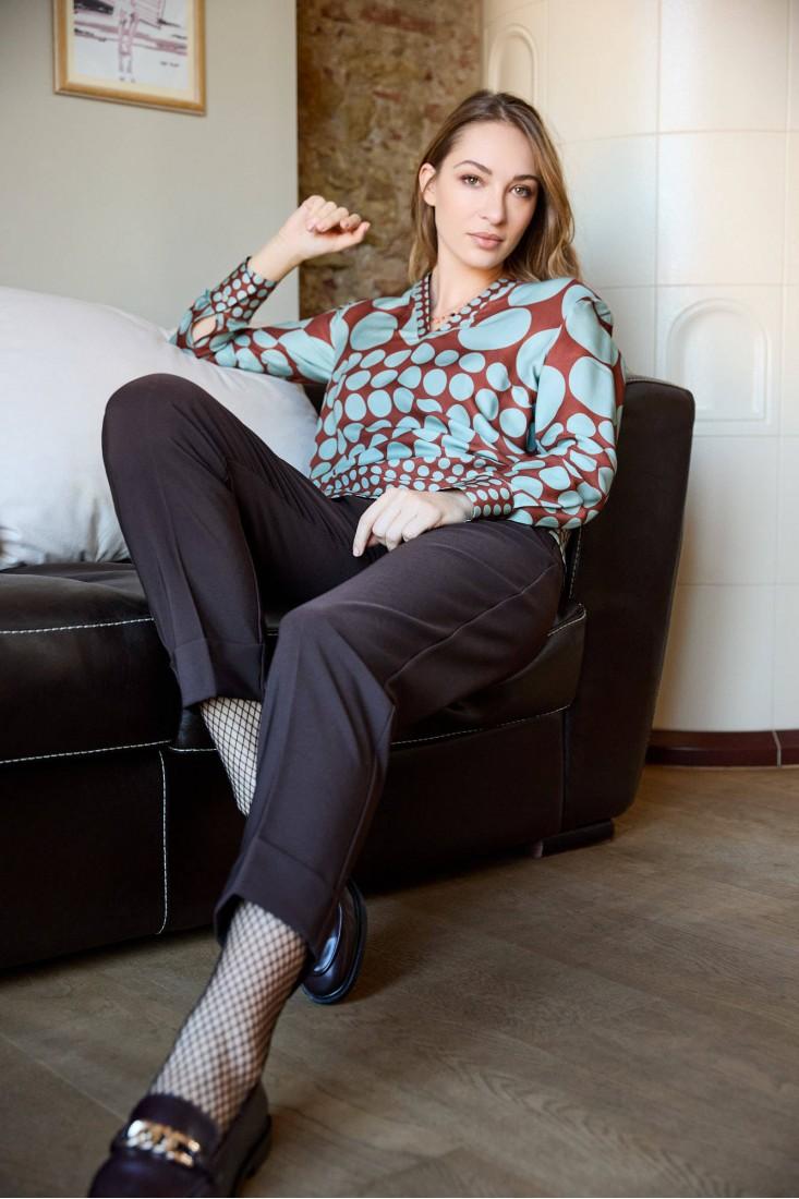 Zanetti 1965 Pantalone Stretch Con Risvolto