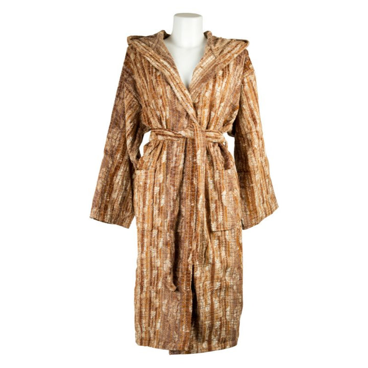 Zenoni & ColombiAccappatoio Con Cappuccio In Spugna 600 Gr Samantha Marrone