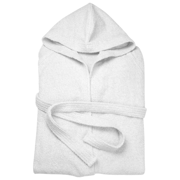 Zenoni & ColombiAccappatoio Essential Con Cappuccio In Spugna Di Cotone Bianco