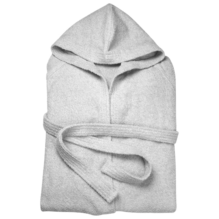 Zenoni & ColombiAccappatoio Essential Con Cappuccio In Spugna Di Cotone Grigio