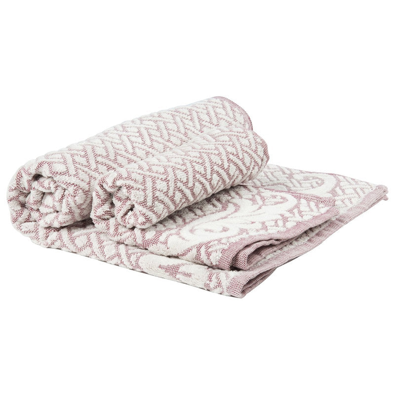 Zenoni & ColombiAsciugamani Cordoba in spugna jacquard 450 gr Bordeaux