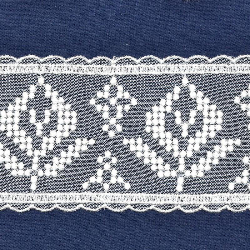 Zenoni & ColombiBordo in tulle ricamo punto sardo da 8 cm