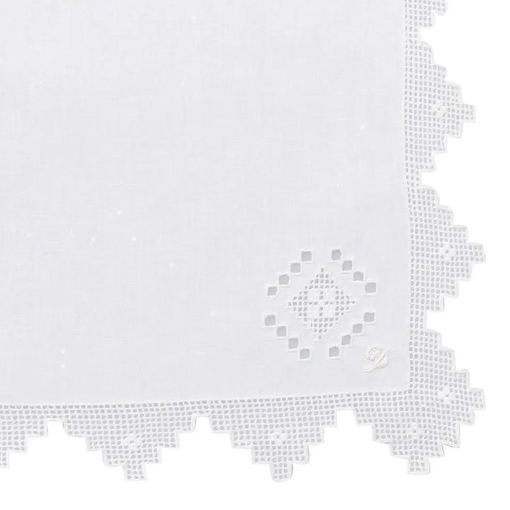 Zenoni & ColombiCentrino Centrotavola Ricamato A Mano In Puro Lino Made In Italy Variante Etruria