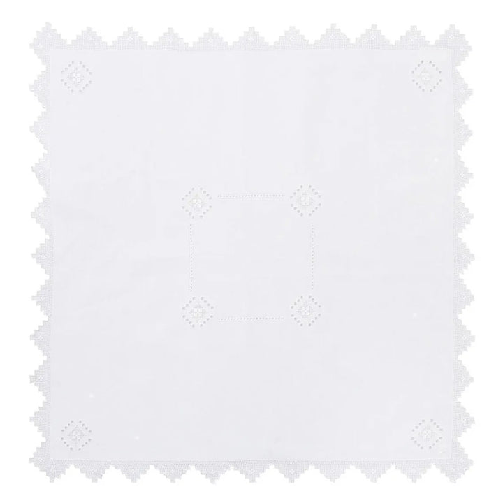 Zenoni & ColombiCentrino Centrotavola Ricamato A Mano In Puro Lino Made In Italy Variante Etruria