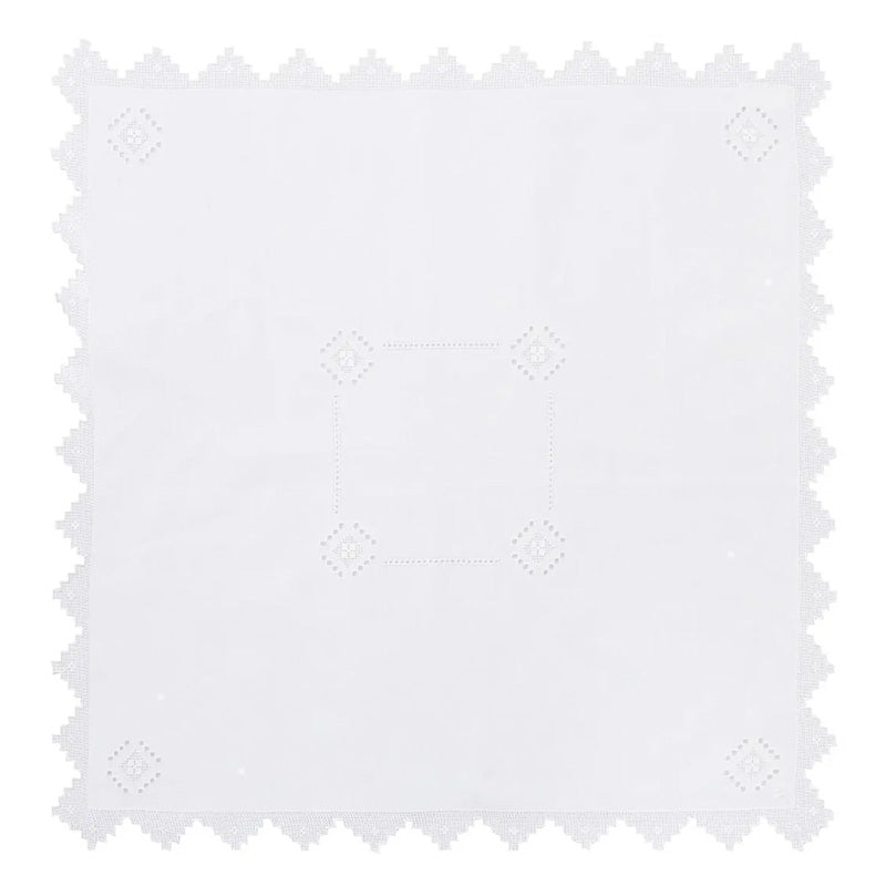 Zenoni & ColombiCentrino centrotavola ricamato a mano in puro Lino Made in Italy variante Etruria