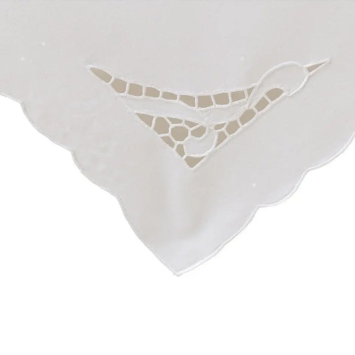 Zenoni & ColombiCentrotavola Ricamato A Mano In Cotone Made In Italy Variante Rossana