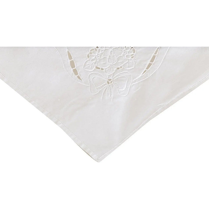 Zenoni & ColombiCentrotavola Ricamato A Mano In Cotone Made In Italy Variante Papillon
