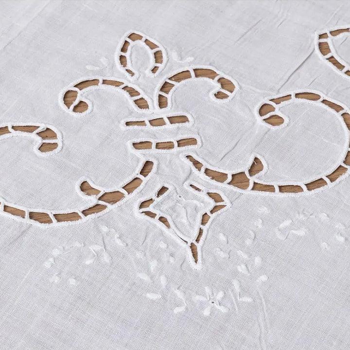 Zenoni & ColombiCentrotavola Ricamato A Mano In Misto Lino E Cotone Made In Italy Variante Toscano