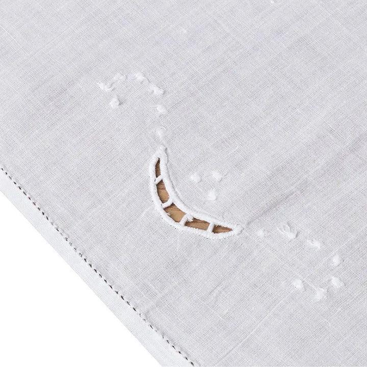 Zenoni & ColombiCentrotavola Ricamato A Mano In Misto Lino E Cotone Made In Italy Variante Toscano