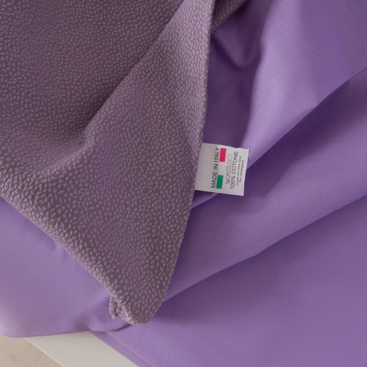 Zenoni & ColombiCompleto Copriletto Con Federe In Cotone Jacquard Keppler Lavanda