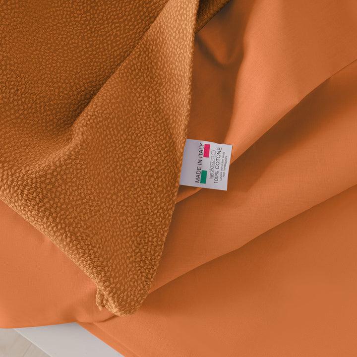 Zenoni & ColombiCompleto Copriletto Con Federe In Cotone Jacquard Keppler Arancio