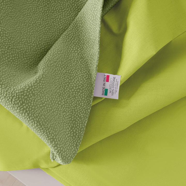 Zenoni & ColombiCompleto Copriletto Con Federe In Cotone Jacquard Keppler Verde Lime