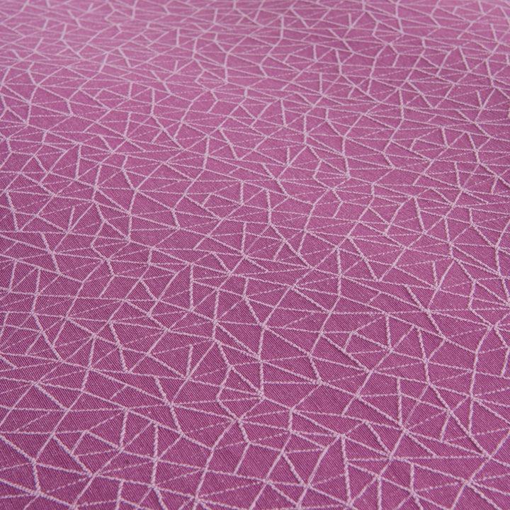 Zenoni & ColombiCompleto Copriletto Con Federe In Cotone Jacquard Triangolo Malva