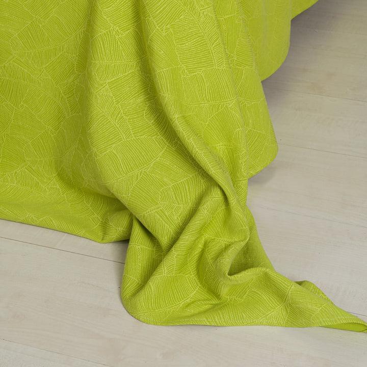 Zenoni & ColombiCompleto Copriletto Con Federe In Cotone Jacquard Giungla Verde Mela