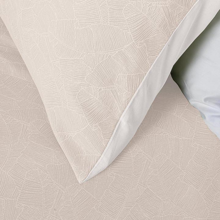 Zenoni & ColombiCompleto Copriletto Con Federe In Cotone Jacquard Giungla Perla