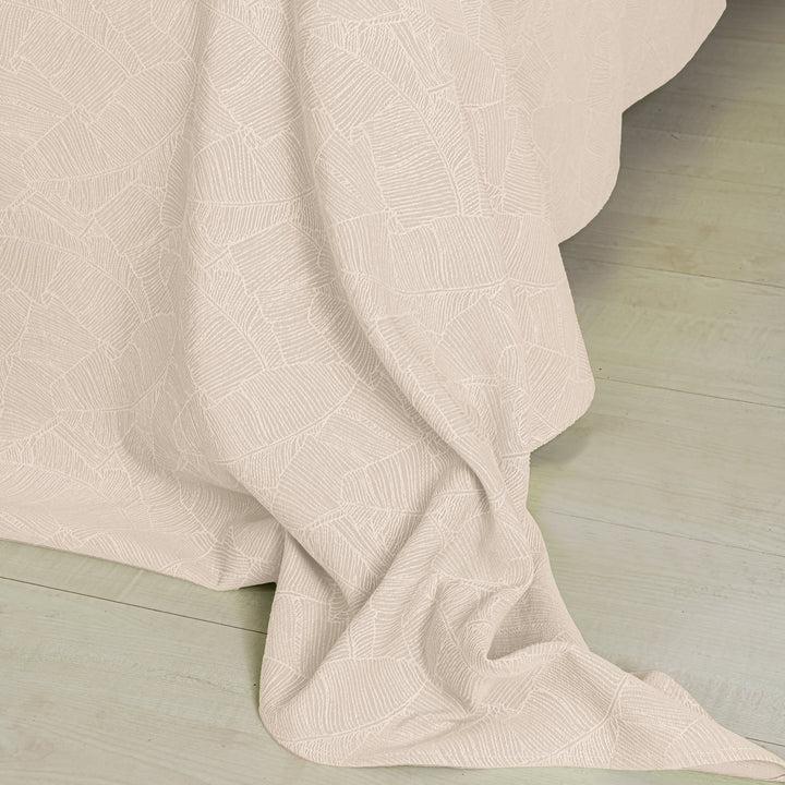 Zenoni & ColombiCompleto Copriletto Con Federe In Cotone Jacquard Giungla Perla