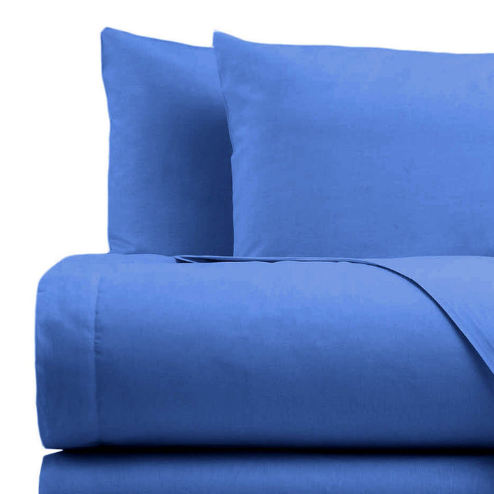 Zenoni & ColombiCompleto Lenzuola In 100% Cotone Alta Qualità Blu Royal