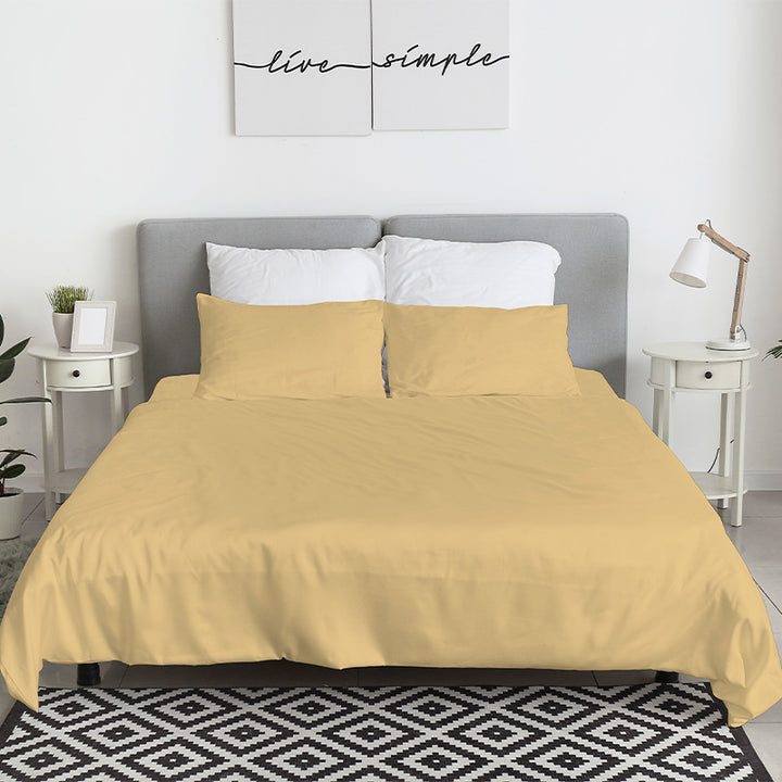 Zenoni & ColombiCompleto Lenzuola In 100% Cotone Alta Qualità Camomilla